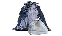 Filled garbage bags
